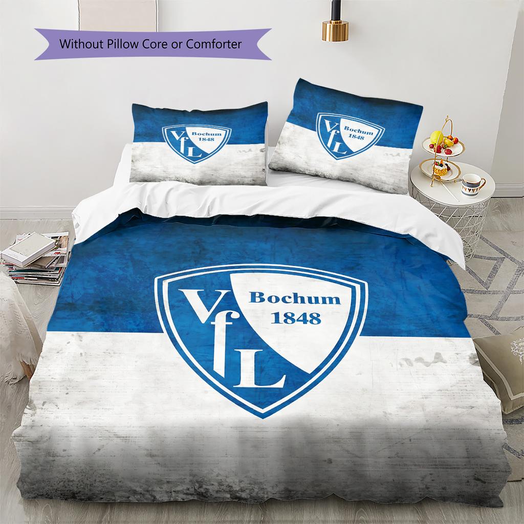Bochum Pattern Bedding Home Decoration Birthday Gift (1 * duvet cover + 2 * pillowcase, without core)