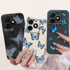 For Itel A50 Back Cover On ItelA50 A 50 Coque Funda Flower Butterfly 2024 New Women Fashion Phone Case Liquid Silicone Bumper