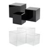 Set of 3 Acrylic Cube Stand Nesting Risers Versatile 4" 5" 6" Cubes with Hollow Bottom for Photography Accessory Lightweight