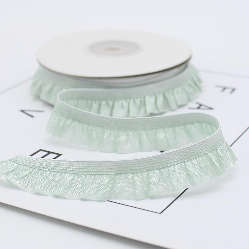 Bluebird 15Mm Unilateral Fungus Lace Webbing Wrinkled Elastic Belt Ruffle Edge Elastic Band Baby Clothes Pet Clothes