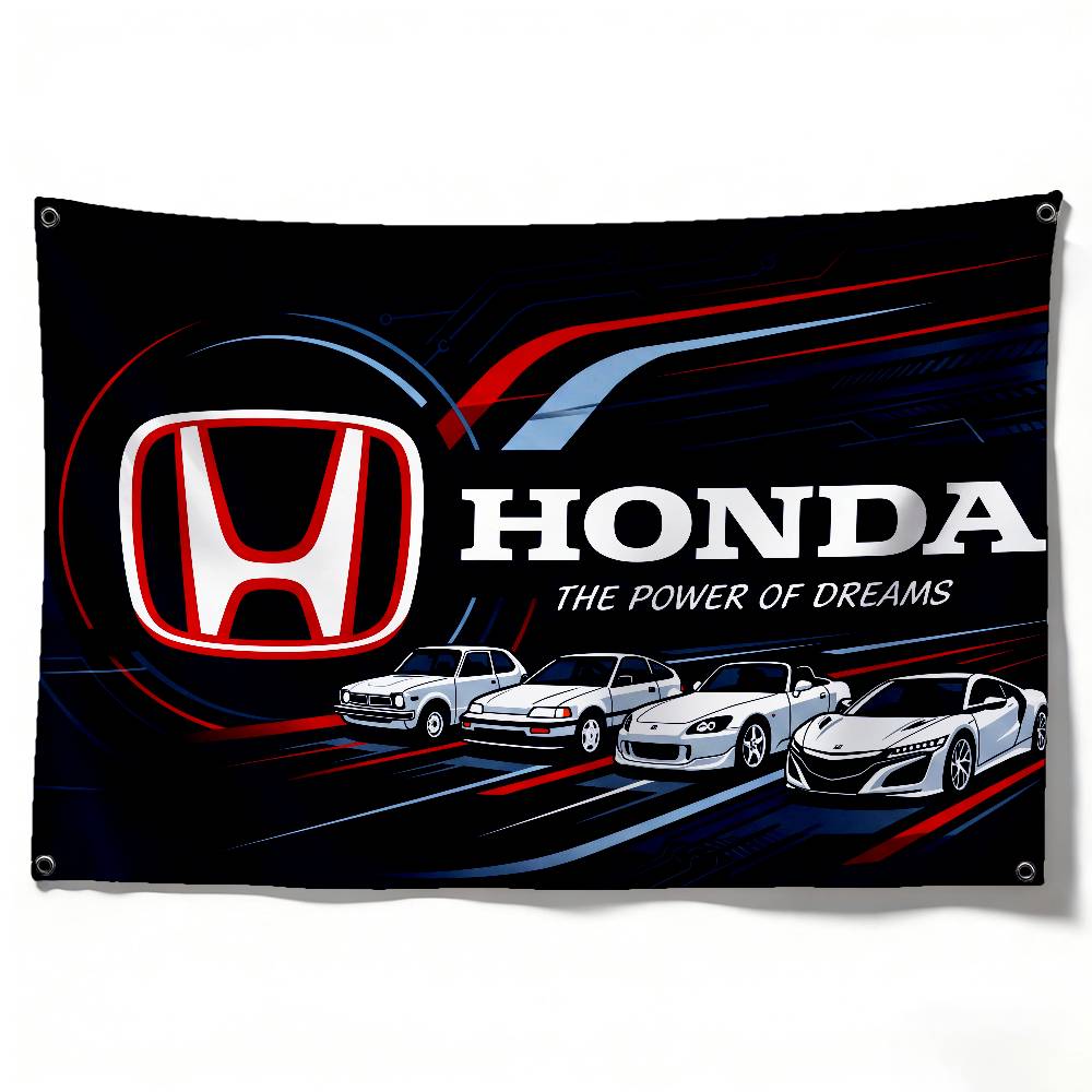 BWG5 ДЛЯ HONDA RACING Декоративный Флаг Высококачественный Полиэстер Устойчивый к Выцветанию Машинная Стирка Внутренний Наружный Подвесной Баннер
