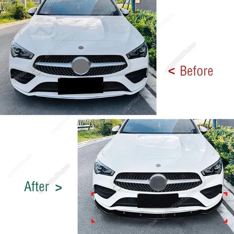 Car Front Bumper Lip For Mercedes Benz CLA Class C118 W118 X118 CLA180 200 220 250 CLA35 CLA45 AMG 2019-2023 Splitter Diffuser