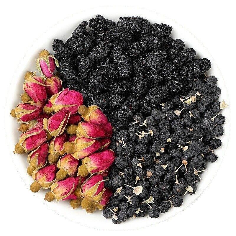 Черный чай из ягод дерезы и шелковицы - богат витаминами