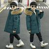 Children's Winter Fluffy Large Size Warm Jacket Casual Loose Hooded Warm Jacket Fur Collar Multi-pocket Jacket