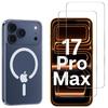 Чехол для iPhone 17 PRO MAX - PHONILLICO - Гибкий - Прозрачный - 2 Закаленных стекла - Магнитный