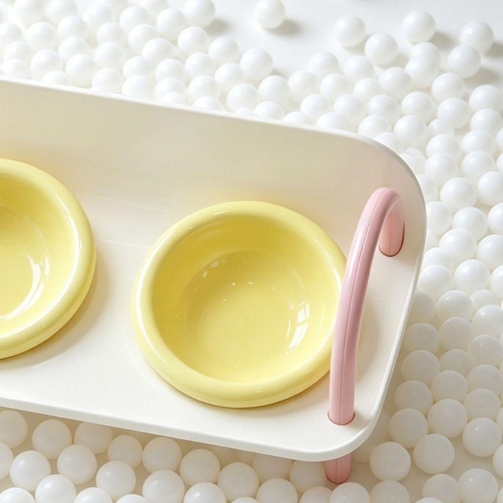 Non-Slip Cat Food Water Bowl Double Bowls Pet Food Dispenser Pet High Footed Bowl Pet Supplies