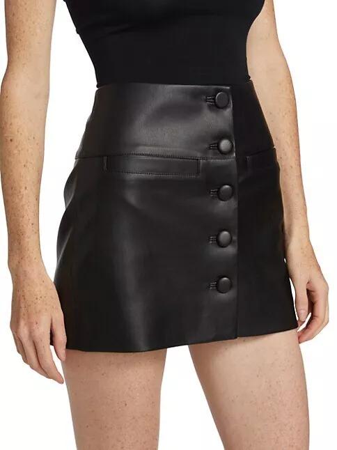 Черная юбка для вечеринки мягкая женская приталенная дизайнерская из натуральной овчины уникальная