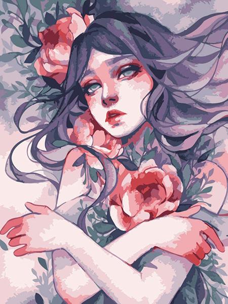 Diy 5d полная алмазная вышивка мультфильм квадратный круглый алмаз живопись цветок праздник девушка мозаика мебель украшение хобби подарок