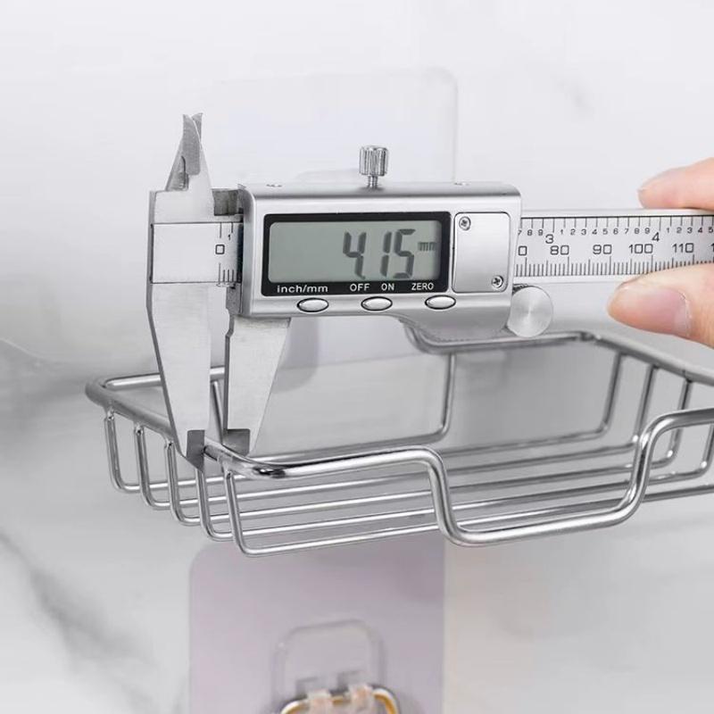 Сливная полка из нержавеющей стали для ванной комнаты, мыльница, тарелка, держатель для кухонной мойки, губка, самоклеящаяся полка для хранения