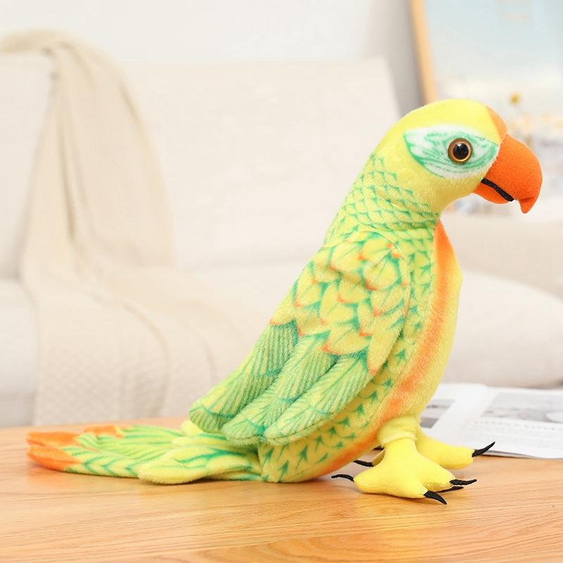 Simulation Parrot Plush Toy Soft Plush Stuffed Animal Parrot Doll Cute Toy Room Decoration Birthday Gift