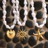Ocean Series, Pearl, Starfish, Multi Accessory Collarbone Necklace, Fashionable, Light Luxury, Beach Style