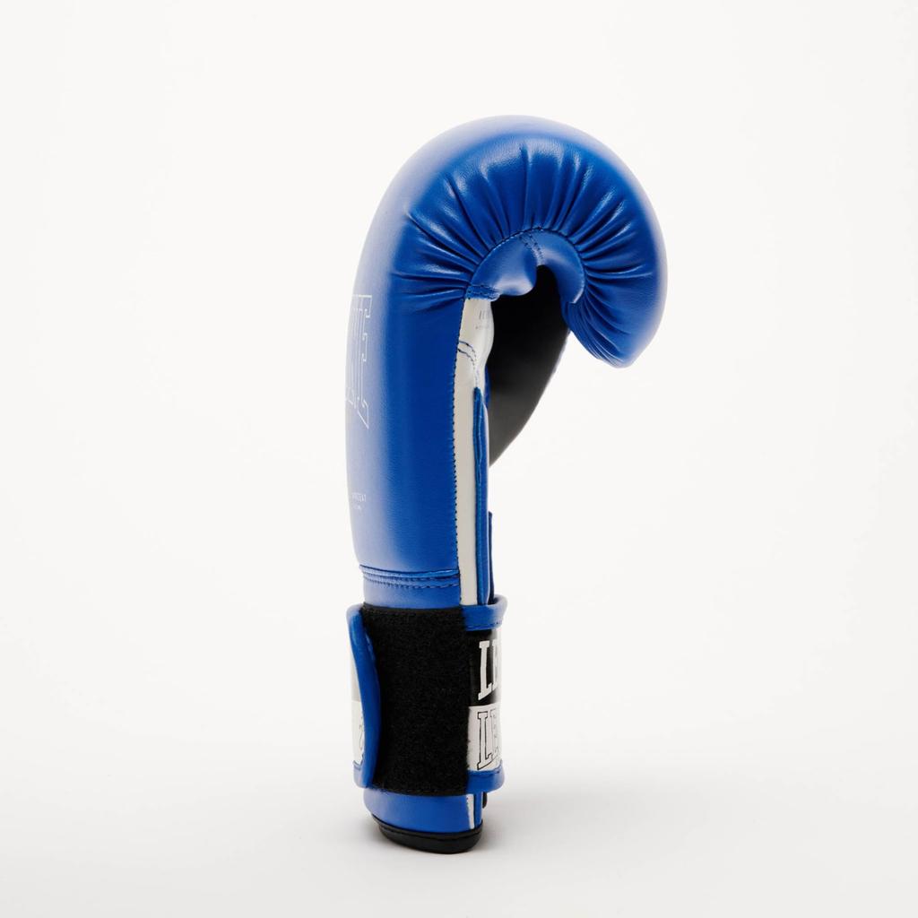 Боксерские перчатки LEONE 1947 унисекс [ICONIC Jr] синтетическая кожа снаружи PU накладка застежка-липучка (6 унций) Синий GN408J [Оригинальный продукт]