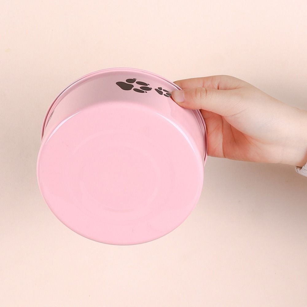 Мультяшный отпечаток лапы Миска из нержавеющей стали для домашних животных собак Щенячья миска для еды и питья Для собак кошек щенков