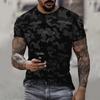 New 3d Printed Summer Simple Retro Men'S T-Shirt Trend Street Personality Tough Guy Sports Short Sleeve O Neck Loose Quality Top