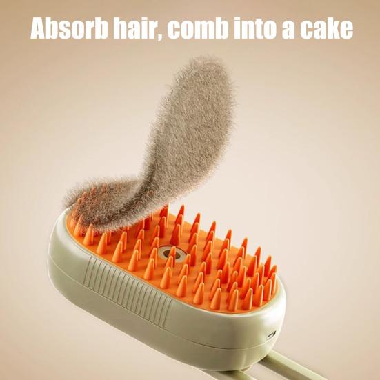 Паровая щетка для домашних животных 3-в-1 Расческа-спрей для домашних животных для линьки, груминга, массажа, чистки