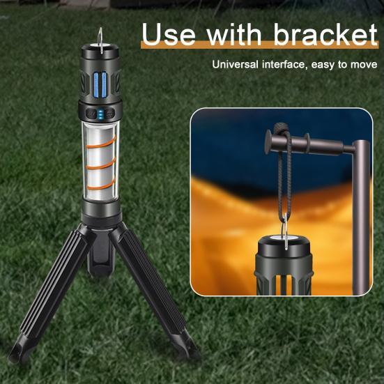 Наружный кемпинговый фонарь со штативом, таблетки-репелленты, 5 режимов, регулируемый, USB-перезаряжаемый, многофункциональный светодиодный фонарик-лампа, подвесной светильник для палатки