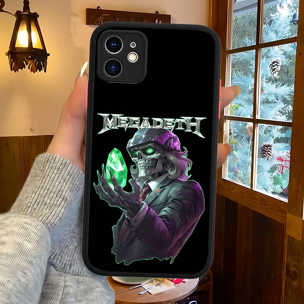 M-Megadeth Logo For IPhone 11 12 13 14 15 16 Pro Max Plus Matte Translucent Phone Cover