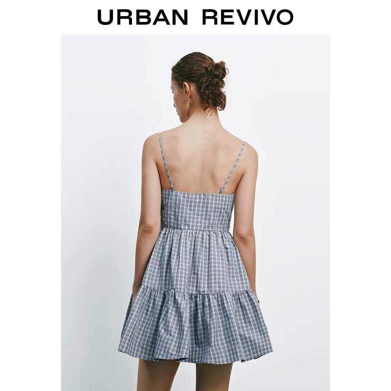 Женское клетчатое многослойное платье-сарафан А-силуэта