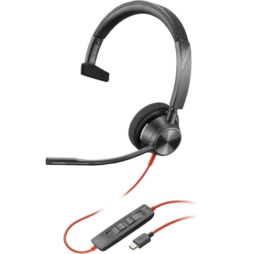 Гарнитура Poly Blackwire 3310 Mono USB-C + C/A MS 8X216AA