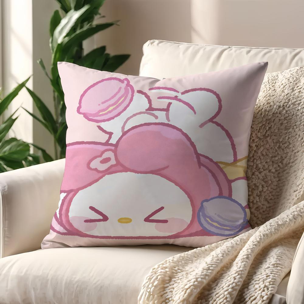 Kawaii SsanrioS Chibi cushion cover For Pillow Printing Sofa Decoration Home Car Room Coffee Shop Office Nordic Simplicity