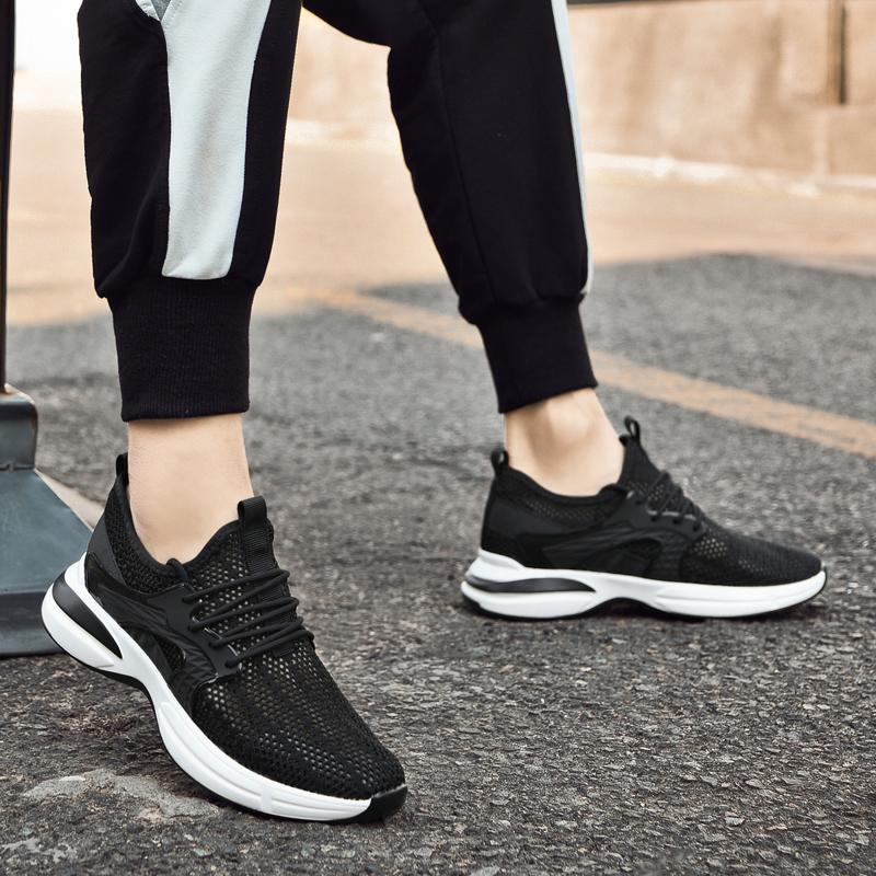 Men Summer Sneakers Breathable Elevator Height Increase Shoes for Height Increasing Shoes Mesh Insole 6cm