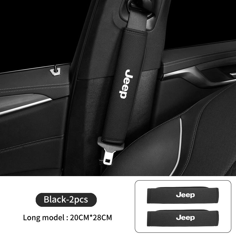 Breathable Car Seat Belt Padding Pad Interior Accessories For Jeep Wrangler Renegade Compass Grand Cherokee JK Patriot Liberty