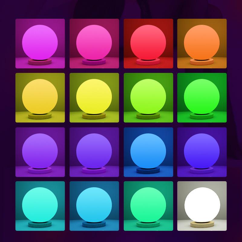 Шарообразный светильник RGB, атмосферный шаровой светильник, 16 цветов, регулируемая яркость, питание от переменного тока, освещение для домашнего декора, спальни, фойе, гостиной, патио, вечеринки