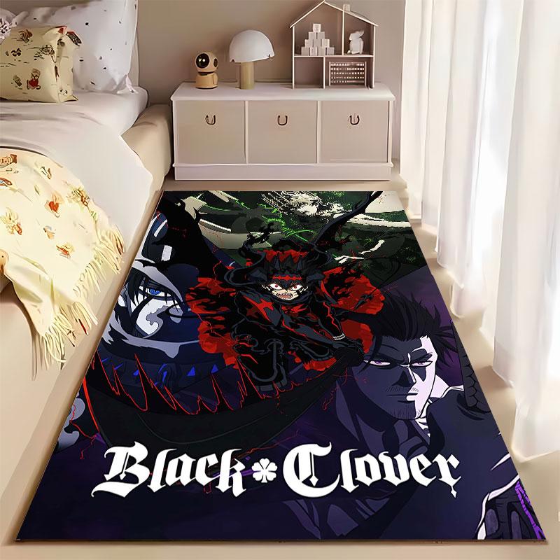 Black Clover Anime Poster suitable as a non-slip mat for the living room or bedroom sofa