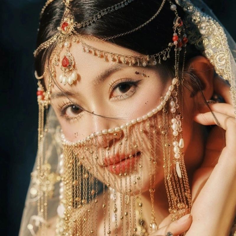 Экзотическое украшение на лоб, Роскошное украшение на лоб с жемчужной подвеской, Стильная бахрома, Головной убор для вечеринок