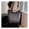 [Xpass] Tote Bag Canvas A4 Canvas Tote Canvas Ladies Men's Plain Color With Zipper Has an Inside Pocket Bg102gry