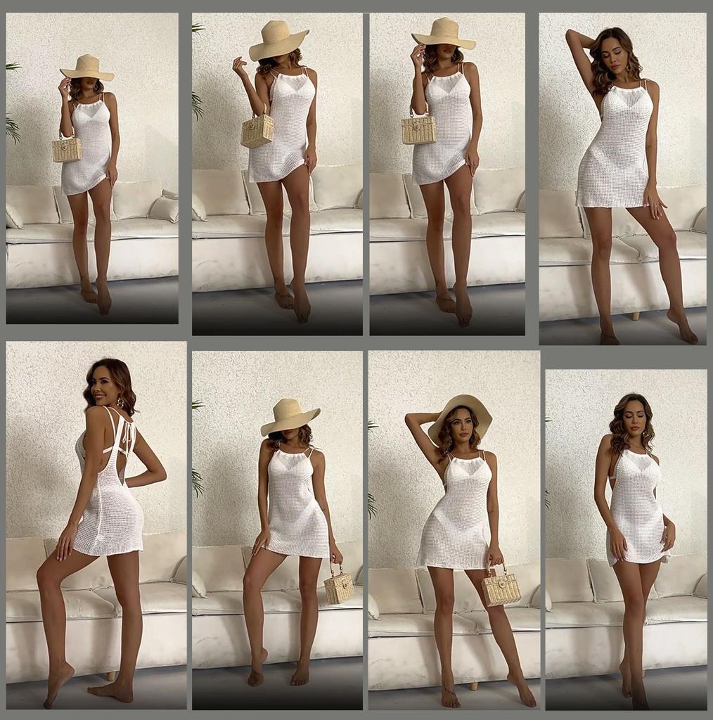 Женский праздничный машинный тканый купальник-бикини с открытой спиной на бретельках