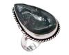 Moss Agate Natural Gemstone Antique Silver Plated Ring US Size-9.25 R 674