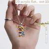 Friendship Yorkshire Terrier Necklace 2D Flat Dog Pendant Necklace Long Sweater Chain  Women