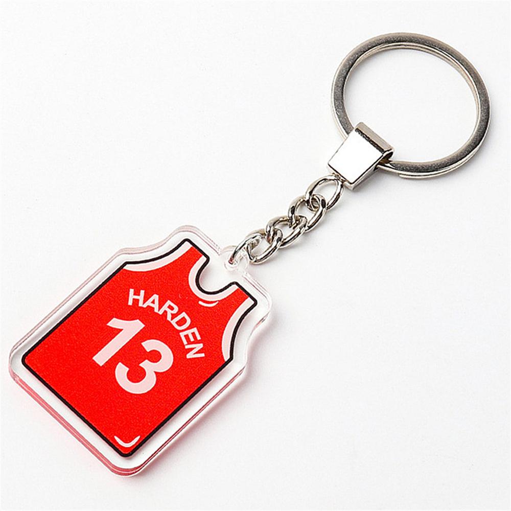 Sports Basketball Keychain Simple Digital Jersey Key Ring Boy Graduation Gift Basketball Fans Trinket Souvenir 4