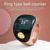 Portable Ring Type Ball Digital Finger Counter Type-C Rechargeable Adjustable OLED Screen Display Mini Tally Counter for Muslims Zikr Prayer