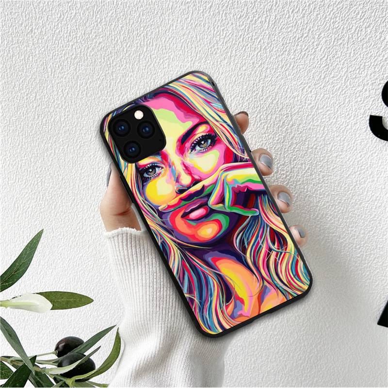Чехол для телефона Doodle black women fashion girl для iPhone 12 11 13 7 8 6 s plus x xs xr pro max mini shell