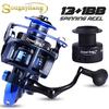Spinning Fishing Reels - Aluminum Spool 13+1 Ball Bearings Free Spare Graphite Spool Bass Carp Reel