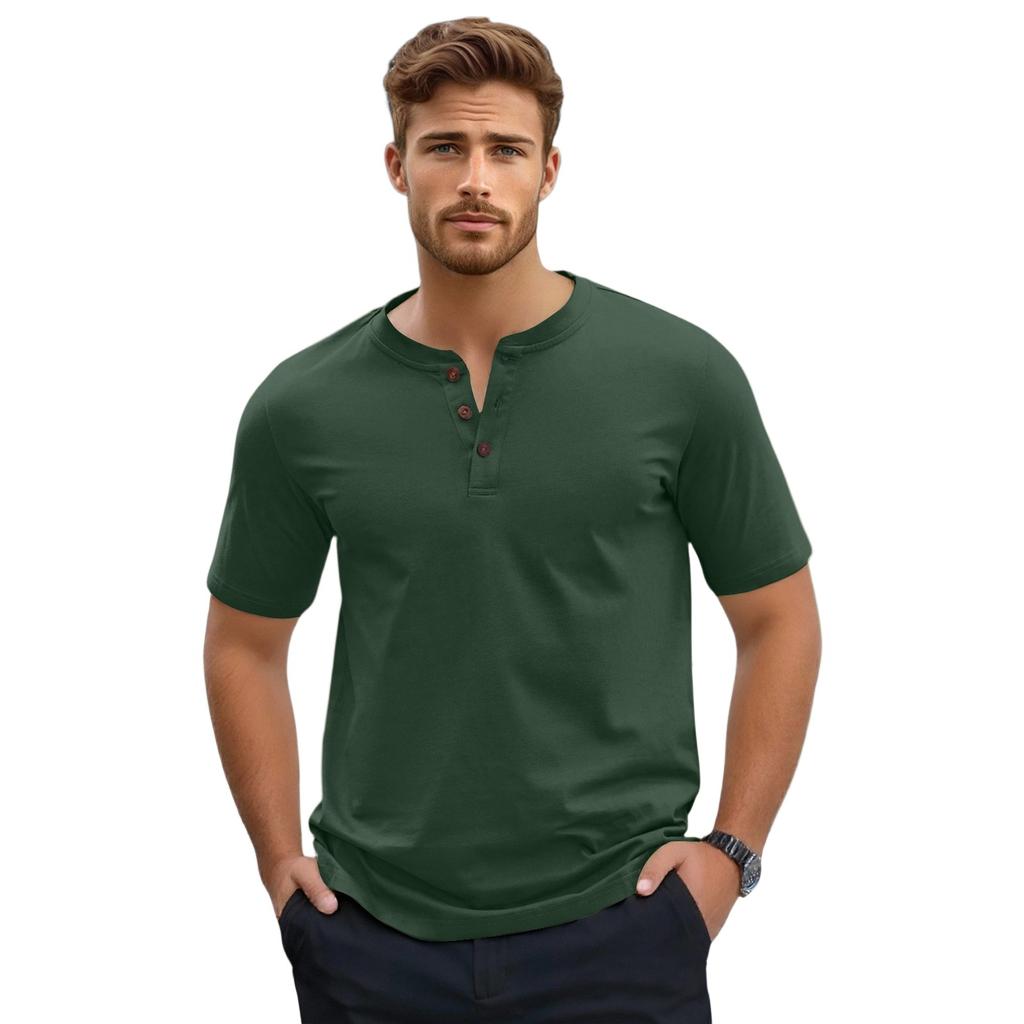 Мужская футболка с коротким рукавом на пуговицах