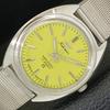 VINTAGE HMT KOHINOOR HAND-WINDING INDIAN MENS YELLOW COLOR DIAL WATCH A441026-4 HT-a441026