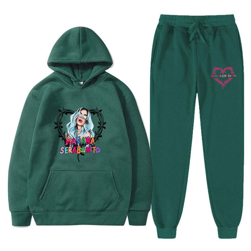 Новинка 2023, мужской комплект с капюшоном с принтом и резьбой по низу для мужского и женского повседневного спортивного комплекта