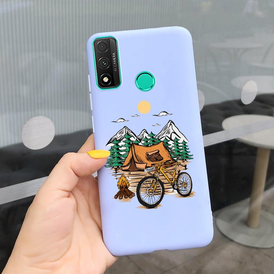For Funda Huawei P Smart 2020 Case Coque Popular Lavender Flower Phone Case For Huawei P Smart 2020 6.21" Soft Shockproof Bumper