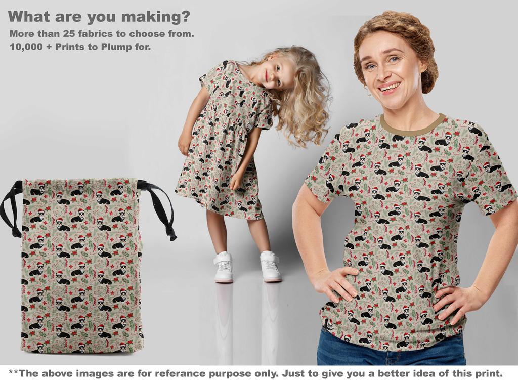 oneOone Ткань Cotton Flex Light Brown Fabric Floral & Puppies Dress Material Fabric Print Fabric By The Yard 40 Inch