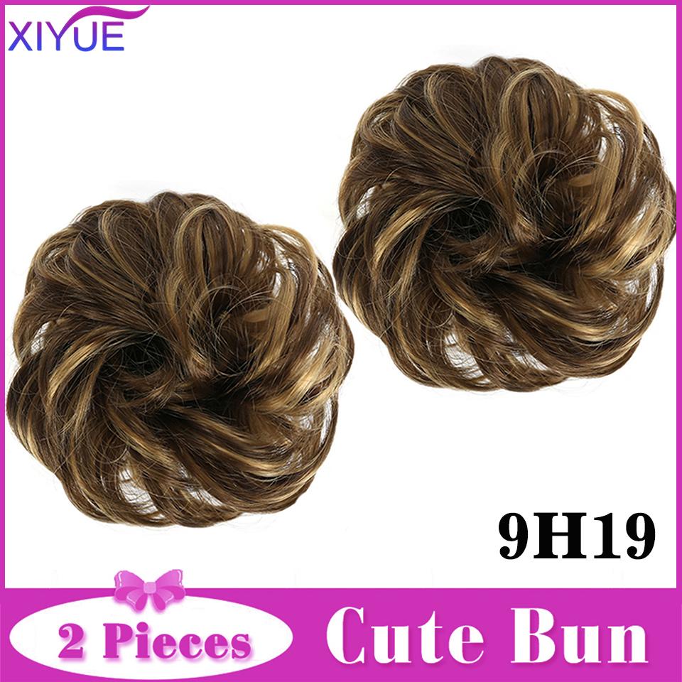2 шт., грязный пучок для волос, заколка для наращивания волос, вьющиеся волосы, пончик, искусственные волосы, шиньон, синтетические волосы, грязный шиньон для женщин, свадьба