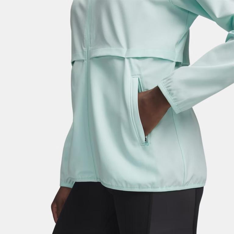 Under Armour Велосити Про Шторм Вязаная Легкая Дышащая Куртка для Бега с Капюшоном Женские куртки 6009542-703
