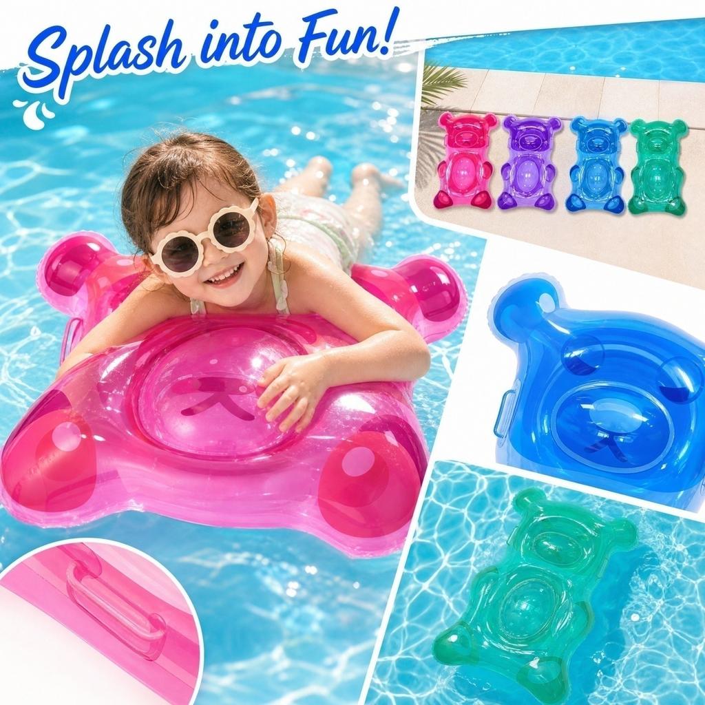 Надувной матрас-плот для бассейна в форме медведя для игр на мелководье – Веселая летняя игрушка для детей
