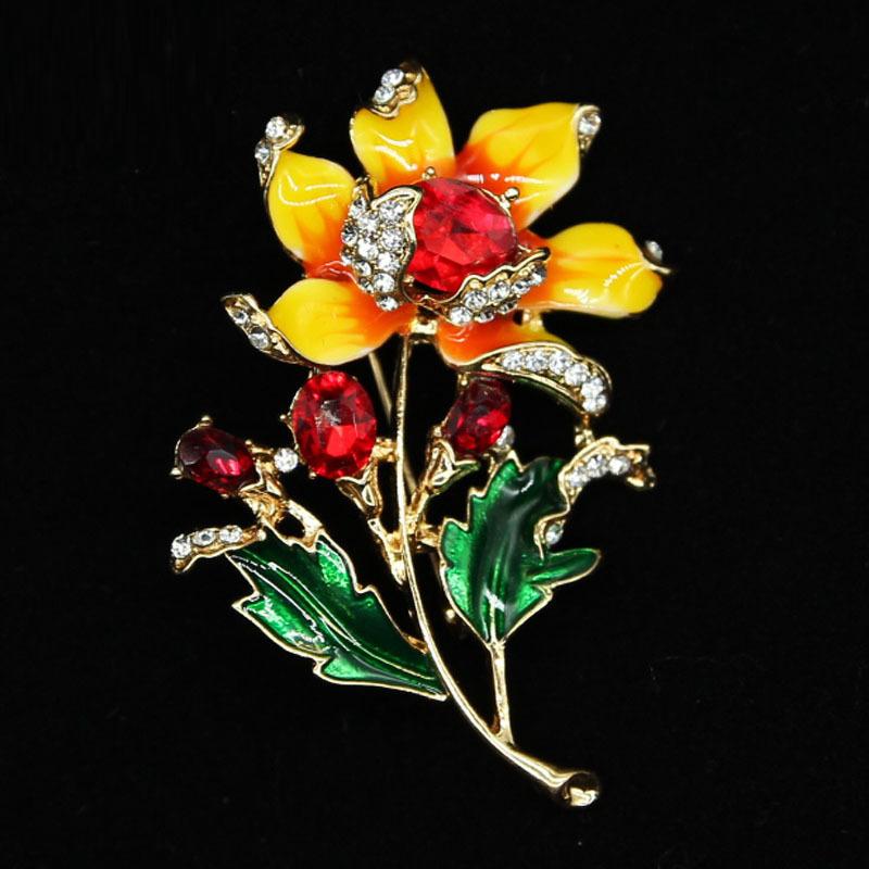 Drip Enamel Brooch, Chest Flower Necklace Brooch, A -use Accessory, Sweater Chain