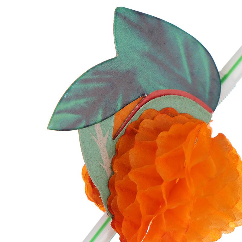 50 шт. Гавайские 3D фруктовые коктейльные соломинки зонтики соломинки для питья украшение для вечеринки