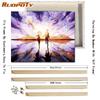 DIY Painting By Numbers Kit Lover Landscape Wall Art Picture Coloring By Numbers For Home Decors Artowrk 40x50CM With DIY Frame