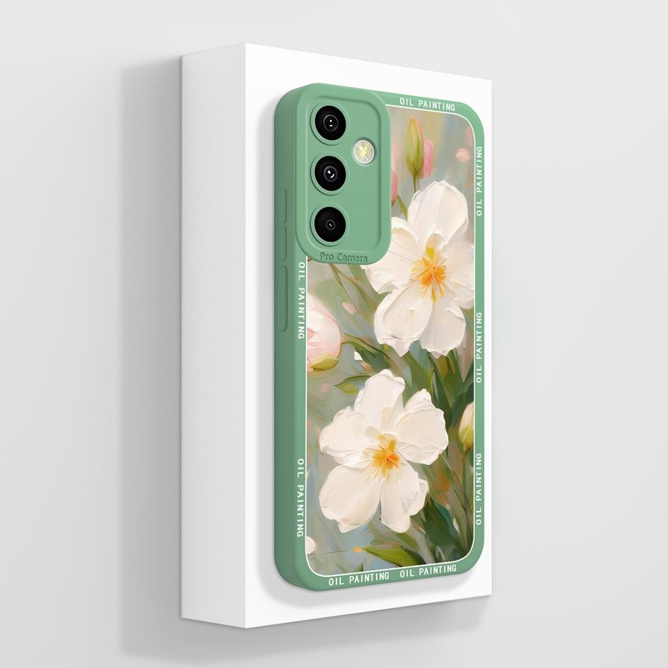 Мягкие чехлы для Samsung A55 C55 M55 A35 M35 F14 F15 Shell Pretty Sunflowers Golden Lotus Тонкий силиконовый легкий защитный корпус для Samsung Capas