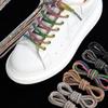 Luxury Rhinestone Shoelaces Rainbow Diamond Shoe Laces Sneakers Laces Shoes Round Shoelace 100/120/140/160CM 1Pc DIY Strings